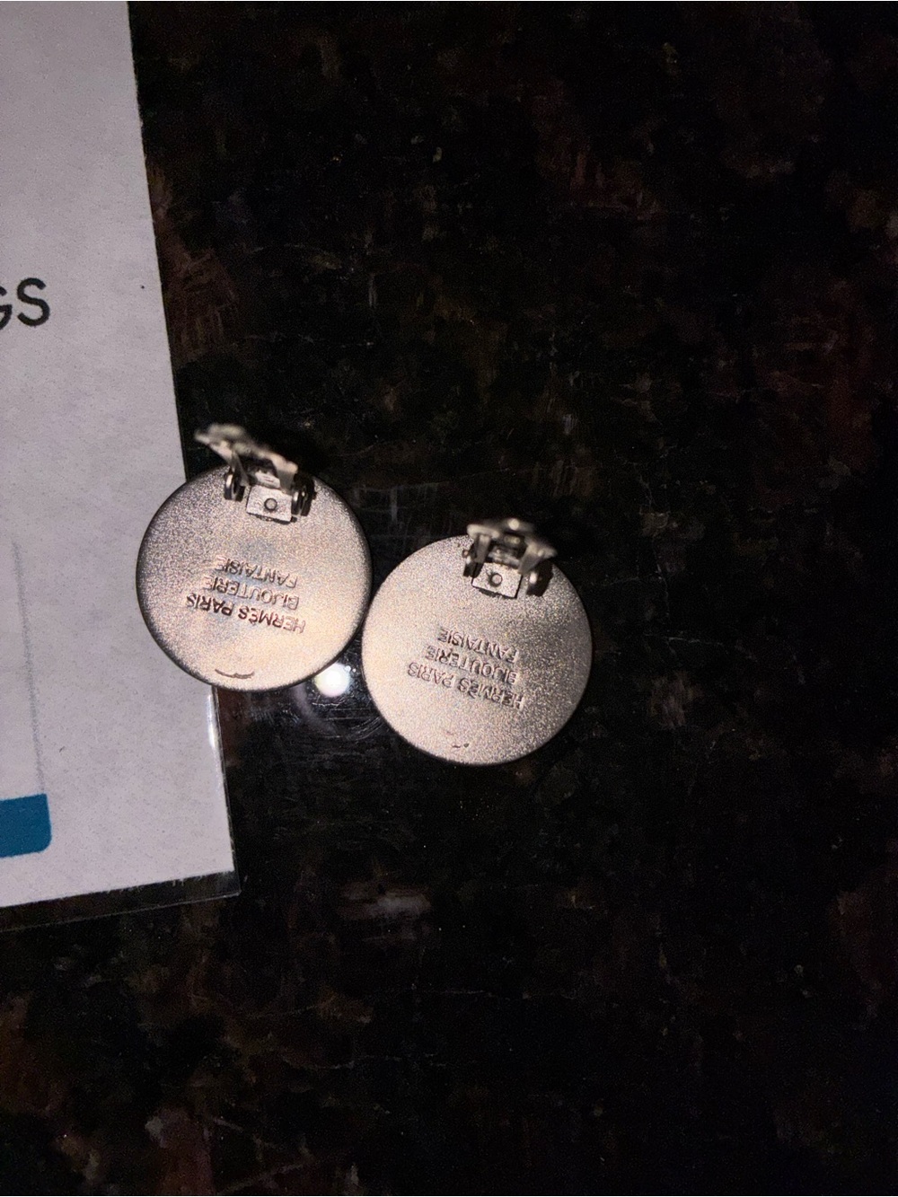 Hermes Silver Clou de Selle Round Clip-on Earrings - Picture 4 of 5